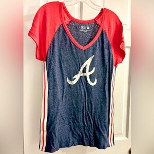 Atlanta Braves New Era Women's Jersey V-Neck T-Shirt